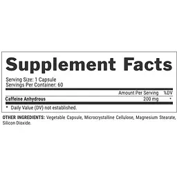 Кофеїн Nutrex Research Caffeine 200 Powder 60 капсул - мініатюра 3