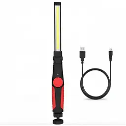Ліхтар акумуляторний складаний з магнітом Червоний WORKLIGHT-W55-COB
