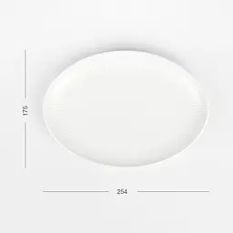 Тарілка МВМ My Home Промінь овальна 25.4x17.5 см біла (KP-110 S WHITE) - мініатюра 5