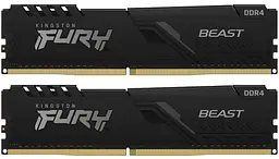 Модуль пам'яті Kingston Fury DDR4 16Gb (2x8) Beast 2666 MHz Black (KF426C16BBK2/16) Б/в