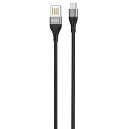 USB Кабель XO NB188 MicroUSB Double-sided 2.4A 1.0m Сірий