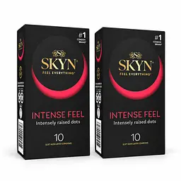 Презервативи SKYN Intense Feel 20 шт — безлатексні з точковою текстурою, максимум відчуттів