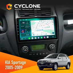 Штатна магнітола KIA Sportage 2005-2009 Cyclone C9-013 4x64 DSP 4G Cyclone (НФ-00008866)