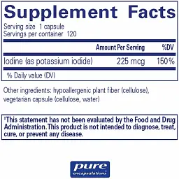 Йод Pure Encapsulations Iodine 120 капсул - мініатюра 2
