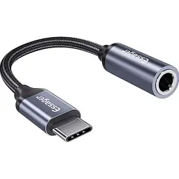 Перехідник USB-C M to 3.5mm F 0.12m gray Essager (EZJE01-0G)