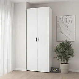 Шафа для одягу з однією штангою С-8.3 Білий/Білий Idea