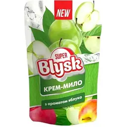Крем-мило Blysk 460мл з ароматом Яблука (дой-пак)