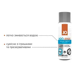 Лубрикант System JO Anal H2O Original анальний на водній основі 60 мл(ROZ6400230505) - мініатюра 2