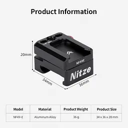 Швидкознімний затискач Nitze НАТО з холодним черевиком, для кріплення камери та монітора - мініатюра 7