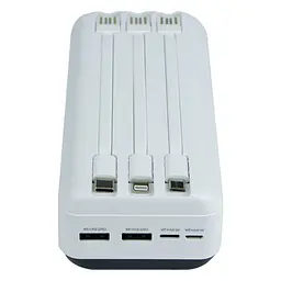 Універсальний мобільний акумулятор Remax Lesu RPP-103 30000 mAh (Білий) - мініатюра 2