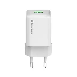 Зарядний пристрій ColorWay USB QC3.0 18W white (CW-CHS063Q-WT) - мініатюра 5