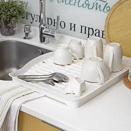 Сушарка для посуду МВМ My Home, білий (DR-01 WHITE) - мініатюра 3