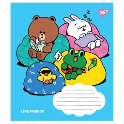 Нотний зошит A5 12арк. Line friends 766255/Yes/(25)(500)