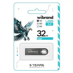 USB флеш накопичувач Wibrand 32GB Eagle Grey USB 3.2 Gen 1 (USB 3.0) (WI3.2/EA32U10G) - мініатюра 2