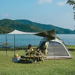 Намет чотиримісний із тентом для кемпінгу Naturehike Ango (CNK2550WS010) коричневий - мініатюра 6