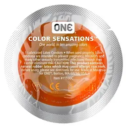 Набір презервативів латексних ONE Color Sensations різнокольорові (ціна за упаковку, 100 шт.) - мініатюра 6