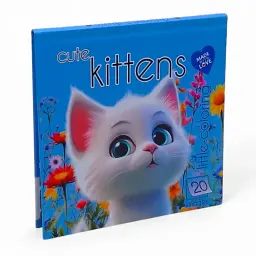 Розмальовка інтегральна, Котики, 14 х 14 см, 24 аркуші Art studio of Happiness (Арт.: 5891)