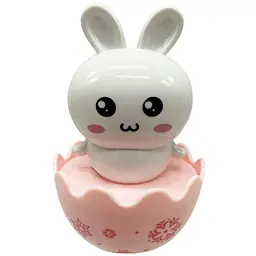 Дитяча неваляшка "Зайчик" Bambi 657-55(White) 7,5 см, брязкальце