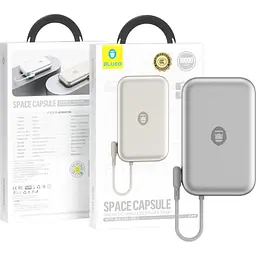 Зовнішній акумулятор Blueo Space Capsule Magnetic Wireless Power Bank 10000mAh 20W Silver Titanium (BL039-SLT) [123929] - мініатюра 3