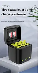 Зарядний пристрій Telesin 3 Slots Battery Charger + 2 акумулятори для Hero 9/10/11 GP-BNC-901 [76675] - мініатюра 8