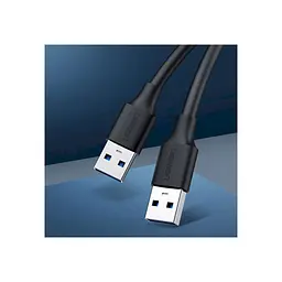 Дата кабель USB 2.0 AM/AM 0.5m US102 black Ugreen (10308) - мініатюра 8