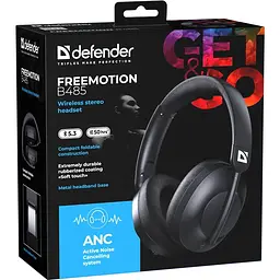 Навушники бездротові Defender FreeMotion B485 Bluetooth, ANC, чорна - мініатюра 9