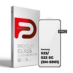 Захисне скло на Samsung Galaxy S22 5G (SM-S901)/S23 (SM-S911) з олеофобним покриттям, Pro, повне проклеювання, антистатичний і пиловідштовхуючий шар, 9H, самоклеючеся, 2.5D, на весь екран, антистатичний клей, ArmorStandart (ARM61323)