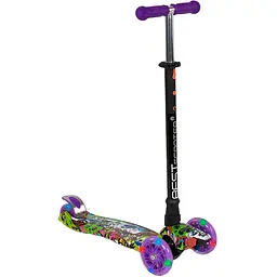 Самокат дитячий Best Scooter 59х17х26 см Фіолетово-чорний 000231509