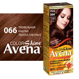 Cтійка крем-фарба для волосся Avena Shine Color Трюфельний каштан 066  - мініатюра 2