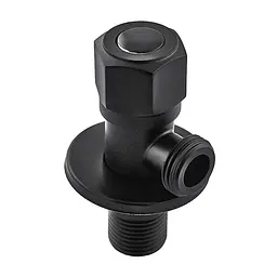 Кран для підключення сантехприладів Mixxus VAL-06-1/2x1/2 з нержавіючої сталі(чорний) black MI6058 - мініатюра 3