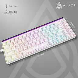 Клавіатура Ajazz NK68 Red Switch White USB-C (NK68-R-S-W) - мініатюра 10