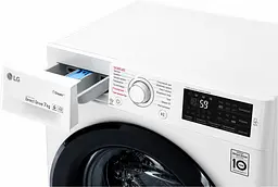 Пральна машина LG з фронтальним завантаженням F2J5HS9W, 7кг, 1200, A+++, Пар, глибина 45см, Дисплей, Інвертор, Білий (F2J5HS9W) - мініатюра 11