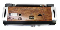 Радіо з ліхтариком/USB/SD/акумулятором Golon RX-381/2 аналогове USB/SD Коричневий (1920775263) - мініатюра 7