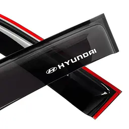 Дефлектори вікон вітровики Hyundai H1 1997- 2007 Накладні Voron Glass - мініатюра 3