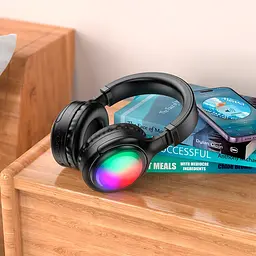 Навушники Hoco Focus BT headphones W48 | BT5.3, AUX / BT / TF, 46h | black - мініатюра 4