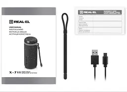 Портативная колонка REAL-EL RX711 10W Bluetooth TWS, RGB, Black - мініатюра 11