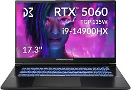 Ноутбук Dream Machines 17.3 RG5060-17UA27 2.5K 165Hz/Intel i9-14900HX/32GB/1TB/RTX 5060 8GB/DOS (RG5060-17UA27)