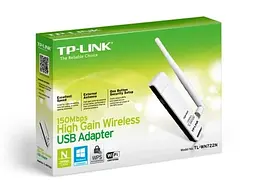 Мережевий адаптер USB TL-WN722N, White TP-Link teh0024098 - мініатюра 2
