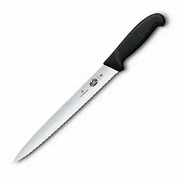 Кухонний ніж Victorinox Fibrox Slicing лезо 25см хвил. з чорн. ручкою