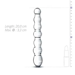 Скляний дилдо у вигляді намистин Gildo Glass Dildo No. 19 - мініатюра 4