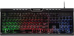 Клавіатура USB 2E KG300 LED Gaming black (2E-KG300UB) UA