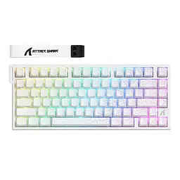 Ігрова дротова магнітна клавіатура Attack Shark R82 / Дротове підключення / Magnetic Switch / White