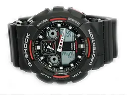Годинники чоловічі удароміцні оригінальні наручні Японія Casio G-Shock GA-100-1A4ER з полімерним ремінцем - мініатюра 2