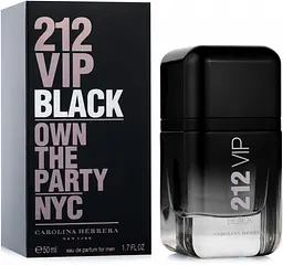 Оригінал Carolina Herrera 212 Vip Black 50 мл Парфумована вода - мініатюра 1