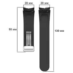 Ремінець Primolux Magnetic Silicone для годинника Samsung Galaxy Watch 4/Watch 5/Watch 5 Pro Black Silver M/L - мініатюра 4