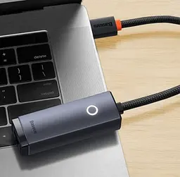 Зовнішня мережева карта-адаптер Baseus Usb-C - RJ45 (LAN) WKQX000201 - мініатюра 4