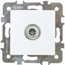 Розетка Brille RB-1TV біла (42-105)
