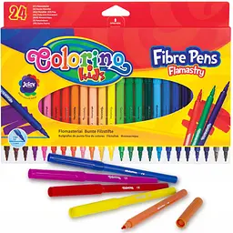 Фломастери Colorino Fibre Pens, 24 кольори (14625PTR/1) - мініатюра 2