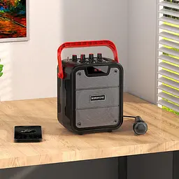 Портативна акустика Borofone BP7 Cool karaoke BT speaker 10W караоке з мікрофоном бездротова чорна - мініатюра 6