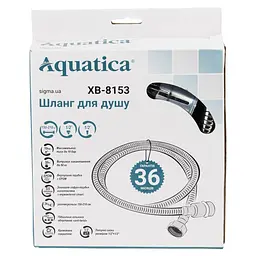 Шланг для ручного душу Aquatica 1/2" SS хромований розтяжний з підшипником 150-210 см (9792020) - мініатюра 2